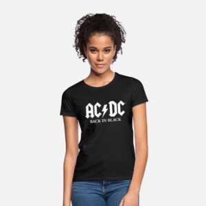 AC_DC Back In Black Album Weißes Logo Mit Blitz Schwarz photo 1