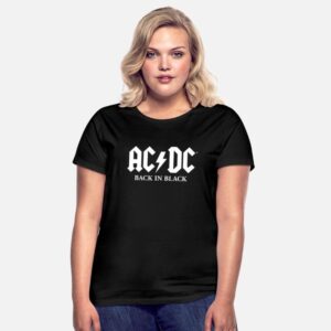 AC_DC Back In Black Album Weißes Logo Mit Blitz Schwarz photo 3