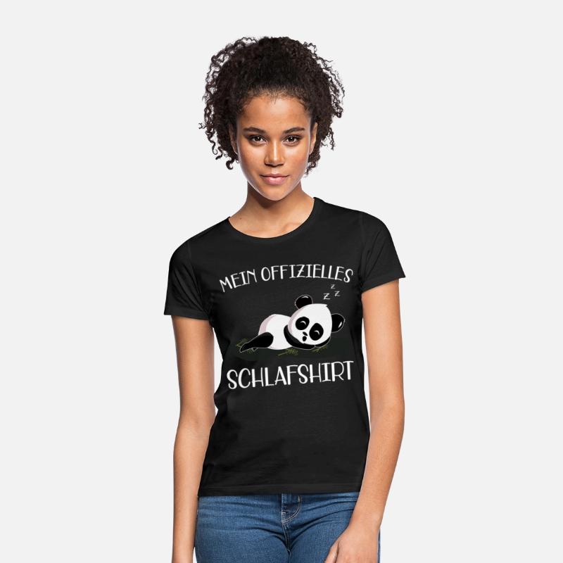 Offizielles Schlafshirt Pandabär Lazy Panda Schwarz photo 1