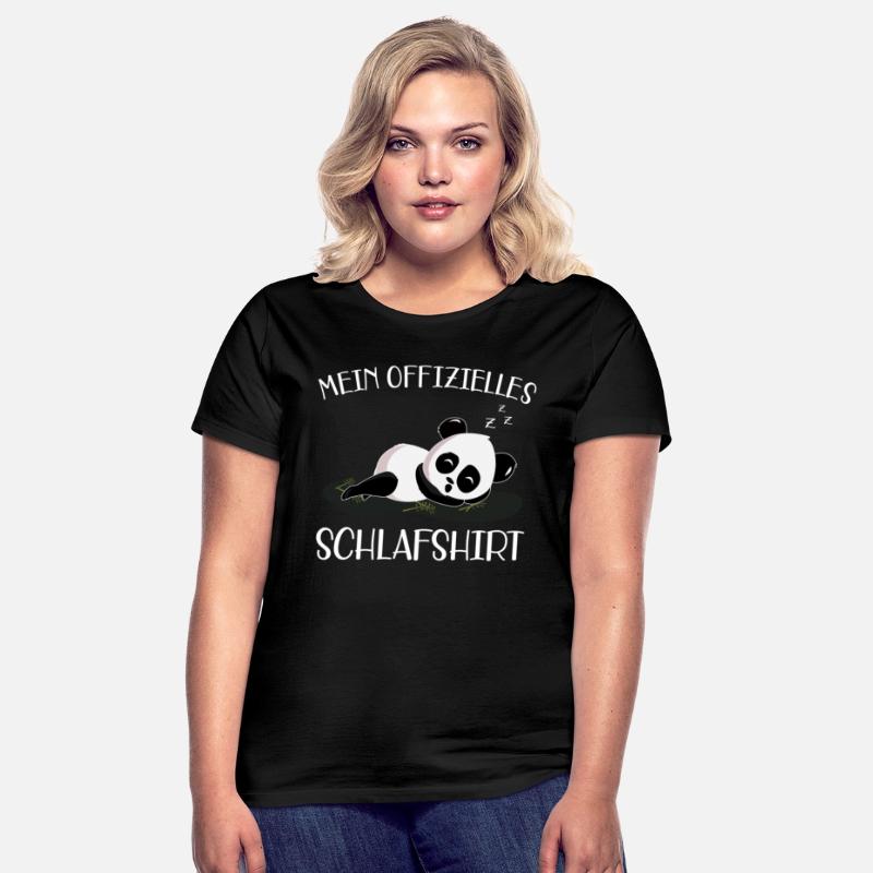 Offizielles Schlafshirt Pandabär Lazy Panda Schwarz photo 3