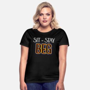 Sit Stay Beg Funny LGBTQ Pride Month Humor Schwarz photo 3